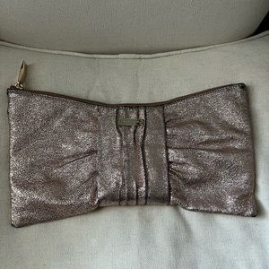 Kate Spade Metallic Rose Gold Clutch